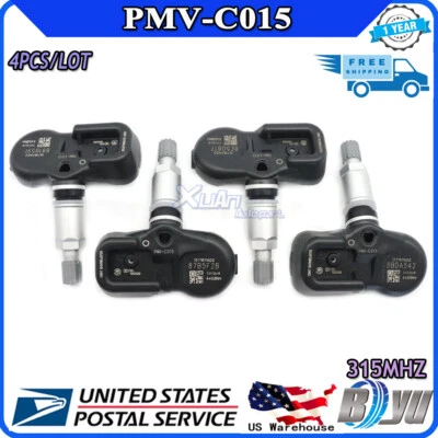 Nuevo 315 MHz Para Toyota Lexus EE. UU. 4 PIEZAS TPMS MONITOR DE PRESIÓN DE NEUMÁTICOS SENSOR PMV-C015 Foto 1 de 4