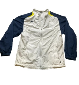 Nike Jacket Adult Extra Large White Navy Full Zip Clima Fit Windbreaker Mens - Picture 1 of 11