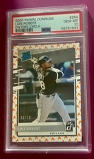 2020 DONRUSS RATED ROOKIE LUIS ROBERT WHITE SOX ON FIRE EMOJI 50/75 PSA 10 POP 3