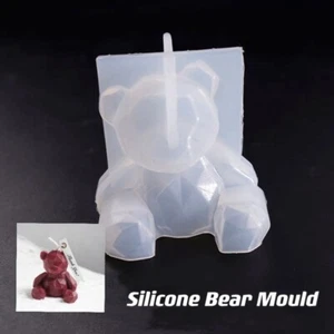 Silicona Geo Bear Chocolate Sugarcraft Mould Jabón de vela DIY Resina de arcilla - Imagen 1 de 3