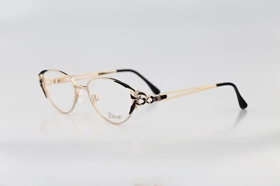 Diva 5067 2 Vintage 90s Victoriano Negro y Dorado Ojo de Gato Monturas Mujer Nuevo de Lote Antiguo Foto 1 de 4