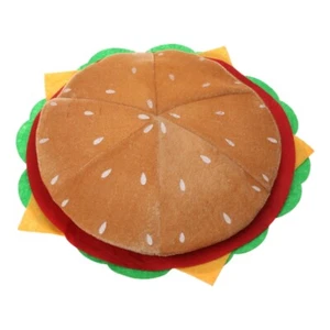 for Creative Funny Hamburger Hat Soft Plush Costume Accessory Hat Carnival Suppl - Picture 1 of 8