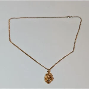 Collana vintage con ciondolo pepita oro 17 1/2 pollici - Foto 1 di 2