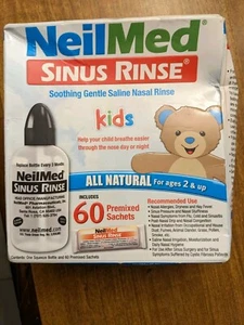 Neilmed Kids Sinus Nasal Rinse All Natural Kit 60 Premixed Packets Exp 6/2027 - Picture 1 of 2