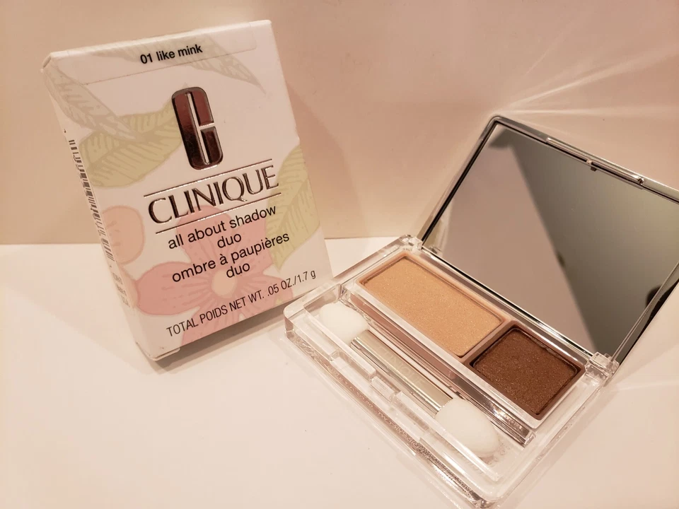 Clinique ~ All About Shadow Duo ~ #01 Like Mink ~ 0.05 oz ~ NIB - Image 1 of 1