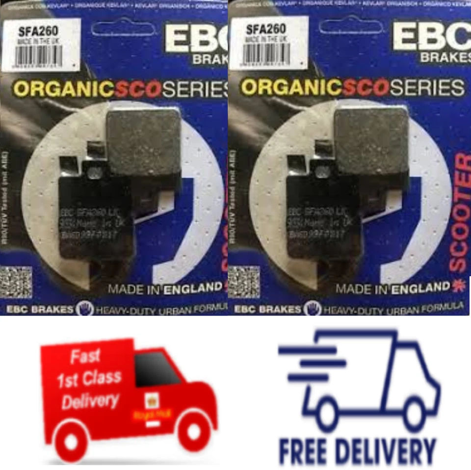 Se adapta a las pastillas de freno de disco delanteras orgánicas Piaggio MP3 Sport LT 300 2013 EBC SFA260 x2 Foto 1 de 1