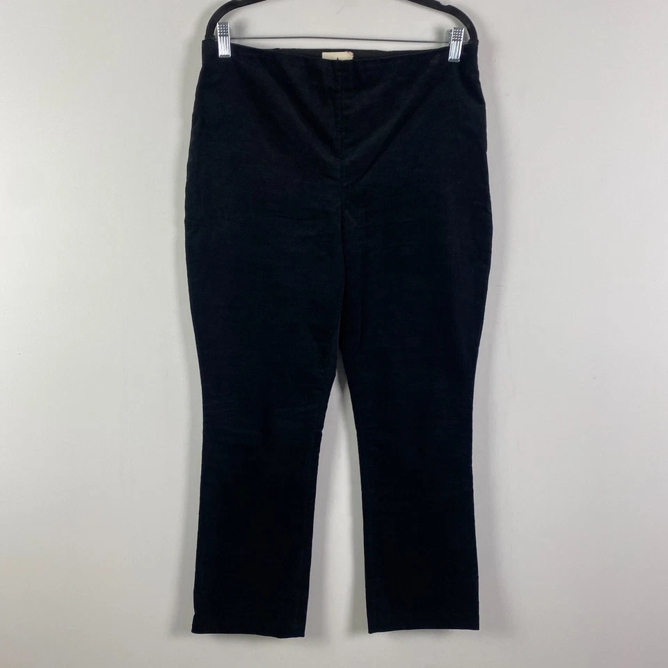 Tuckernuck Velvet Ashford Pants in Black Size XL Kick Crop Side Zip - Image 1 of 4