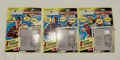 Vintage 1991 Hasbro GI Joe Cobra Talking Battle Commanders Full Card Lot Of 3 - Image 1 of 2