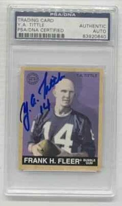 Y.A. Tittle 1996 Goudey Fleer #147 Auto PSA Authentic - Picture 1 of 2