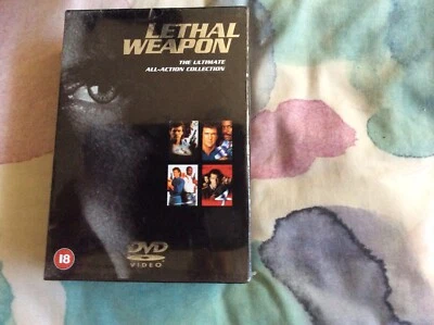 Lethal Weapon 1, 2, 3 4 Ultimate Collection Box Set DVD Reg 2 UK Sealed Rated 18 - Image 1 of 4