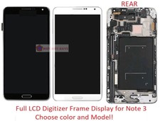 Full LCD Digitizer Frame Screen replacement Part for Samsung Galaxy Note 3 III