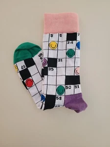 HAPPY SOCKS New York Times Kreuzworträtsel Crew-Socken für Herren Gr. 8 12 lächelndes Gesicht Schule - Bild 1 von 3