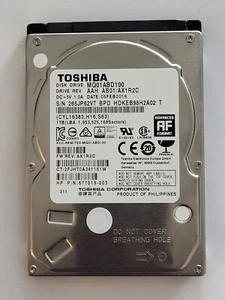 MQ01ABD100, HDKEB98H2A02 T, AB01/AX1R2C, 05 FEB 2016, Toshiba 1Tb 2.5" SATA HDD - Imagen 1 de 2