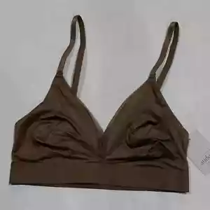 Women's So Soft Unlined Triangle Bralette - Auden Cocoa M - Picture 1 of 3