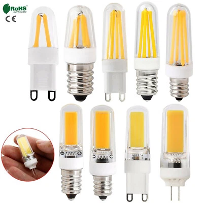 Dimmable LED Corn Bulb G4 G9 E12 E14 Silicone Crystal COB Filament Lights Lamp K - Image 1 of 4