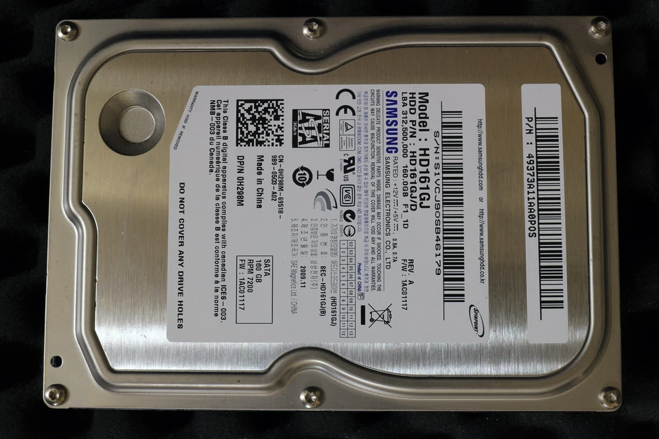 Samsung HD161GJ HD161GJ/D 160GB 3.5" SATA Hard Disk Drive H298M - Image 1 of 1