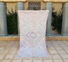 Vintage Moroccan Boucherouite Rug 7'6"X3'11" Handmade Berber Carpet, Azilal Rug
