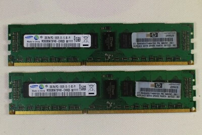 4GB 2GBx2 SERVER MEMORY SAMSUNG M393B5673FH0-CH9Q5 2Rx8 PC3-10600R-09-10-B0-P1 - Photo 1/4