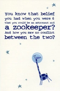 Funny BIRTHDAY Card FOR SWEET DREAMER, Space Zookeeper by American Greetings +✉ - Picture 1 of 5