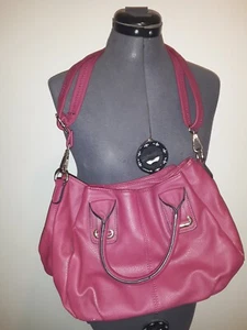 charming charlie dark hot pink 3 way purse crossbody shoulder bag handbag - Picture 1 of 5
