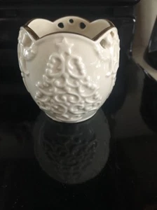 Lenox Merry Lights Christmas Tree Votive Ivory Candle Holder w Tealight NIB XM - Picture 1 of 12