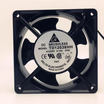 Delta TD12038HH 12038 AC220V 0.14A 12CM Silent Cooling Fan - Image 1 of 2