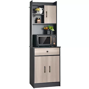Giantex Buffet Sideboard Cupboard Storage Cabinet Kitchen Pantry Shelf - Picture 1 of 11