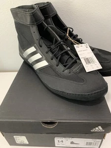 Adidas Combat Speed 5 Wrestling Shoe - Black/Silver SIZE 14 - Picture 1 of 4