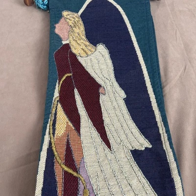 "Tapiz colgante de pared Crown Crafts Angel 9""x36"" vibraciones decorativas vintage Shirley Cash" Foto 1 de 4