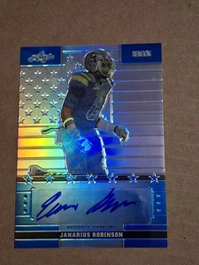 2016 JANARIUS ROBINSON LEAF ARMY AUTOGRAPHED AUTO NFL ROOKIE CARD RC /12 #47 - Picture 1 of 3
