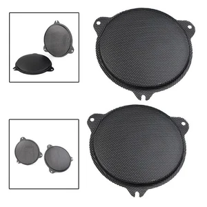 2x Parrillas de altavoz de malla delanteras negras para Harley Davidson Electra Glide 14-18 - Imagen 1 de 10