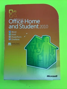 Microsoft Office Home and Student 2010 Windows w/ Key US Retail Version DVD - Zdjęcie 1 z 6