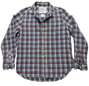 FRANK & EILEEN Womens Medium "Eileen" Shirt Plaid Check Cotton Flannel Button Up - Picture 1 of 11