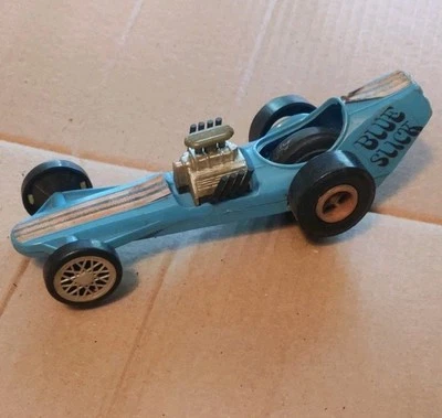 Vintage Hasbro Blue Slick Dragster Drag Racer Toy Car  - Image 1 of 3