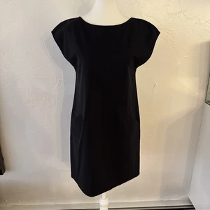 Abito smanicato Theory donna lana Bergdorf Goodman blu navy indaco taglia 8 pullover - Foto 1 di 9