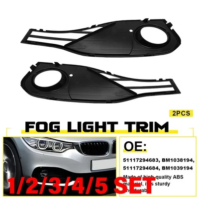 Tampa de farol de neblina motorista e passageiro para 2014-2020 BMW 428i 430i 435i 440i 1-5SET - Imagem 1 de 4
