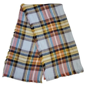 Macchia di Ruggine Blanket Scarf Oversized Plaid Gray Brown Red Green Yellow - Imagen 1 de 5