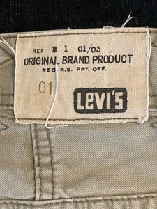 Vintage Levi's LOT# 331-6058 Beige Straight Fit Jeans Size 33X32 #02025 - Picture 1 of 16