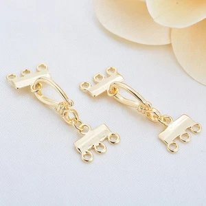 3 Fili Accessori Gioielli Fermacatena per Collana Strati da Viaggio - Foto 1 di 12