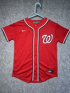Nike Washington Nationals 22 Juan Soto maglia rossa giovanile L 14-16 MLB baseball - Foto 1 di 11