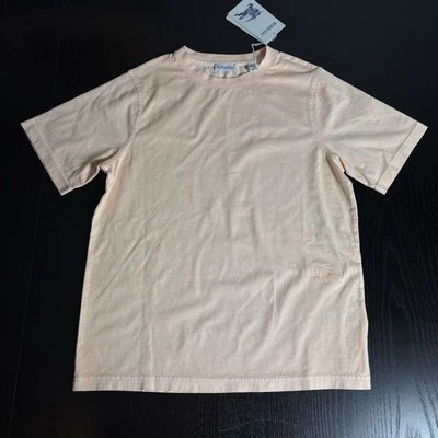 DEFECTO, LEER -- NUEVO CON ETIQUETAS BURBERRY Niños Niños 12Y Manga Corta Logo Camiseta Pastel Melocotón Foto 1 de 4