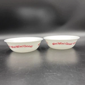 Vintage Corelle Campbell's Soup Bowl Mm! Mm! Good! Red Lettering Lot of 2 - Picture 1 of 6