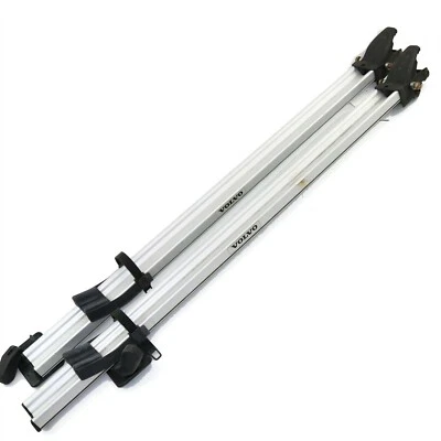 Juego de portabicicletas Volvo OEM plateado/negro para V70 XC70 01-07 con barras transversales/de carga Foto 1 de 4