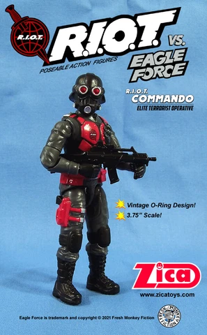 Eagle Force Retro RIOT Commando Figure, NISB Cover