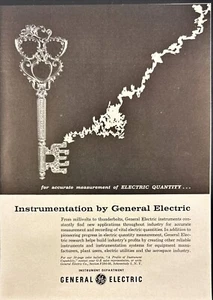 General Electric Instrumentation Key Lightning anuncio impreso vintage 1962 - Imagen 1 de 3