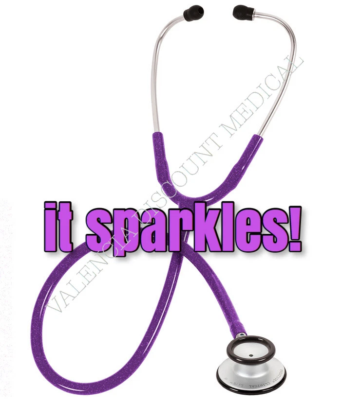 Prestige Medical Clinical Lite Stethoscope Purple Sparkles * NEW COLOR! * - Image 1 of 1