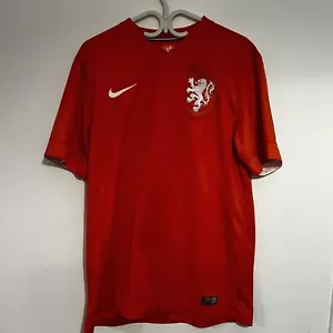 Mens 2014 Authentic NIKE Netherlands World Cup Jersey ORANGE Size Large Dri Fit - Picture 1 of 8