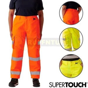 Hi Vis Damen-Kampfhose hohe Sichtbarkeit Polybaumwolle Sicherheit Arbeit nämlich Hose - Bild 1 von 11
