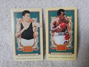 2013 Panini Golden Age #112 Sugar Ray Leonard #11 Gene Tunney Boxing HOF