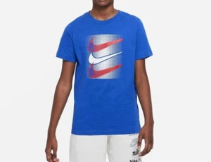 Nike Youth Boys Blue T Shirt Short Sleeve Cotton DX9525-480 Size XS NWT - Picture 1 of 8